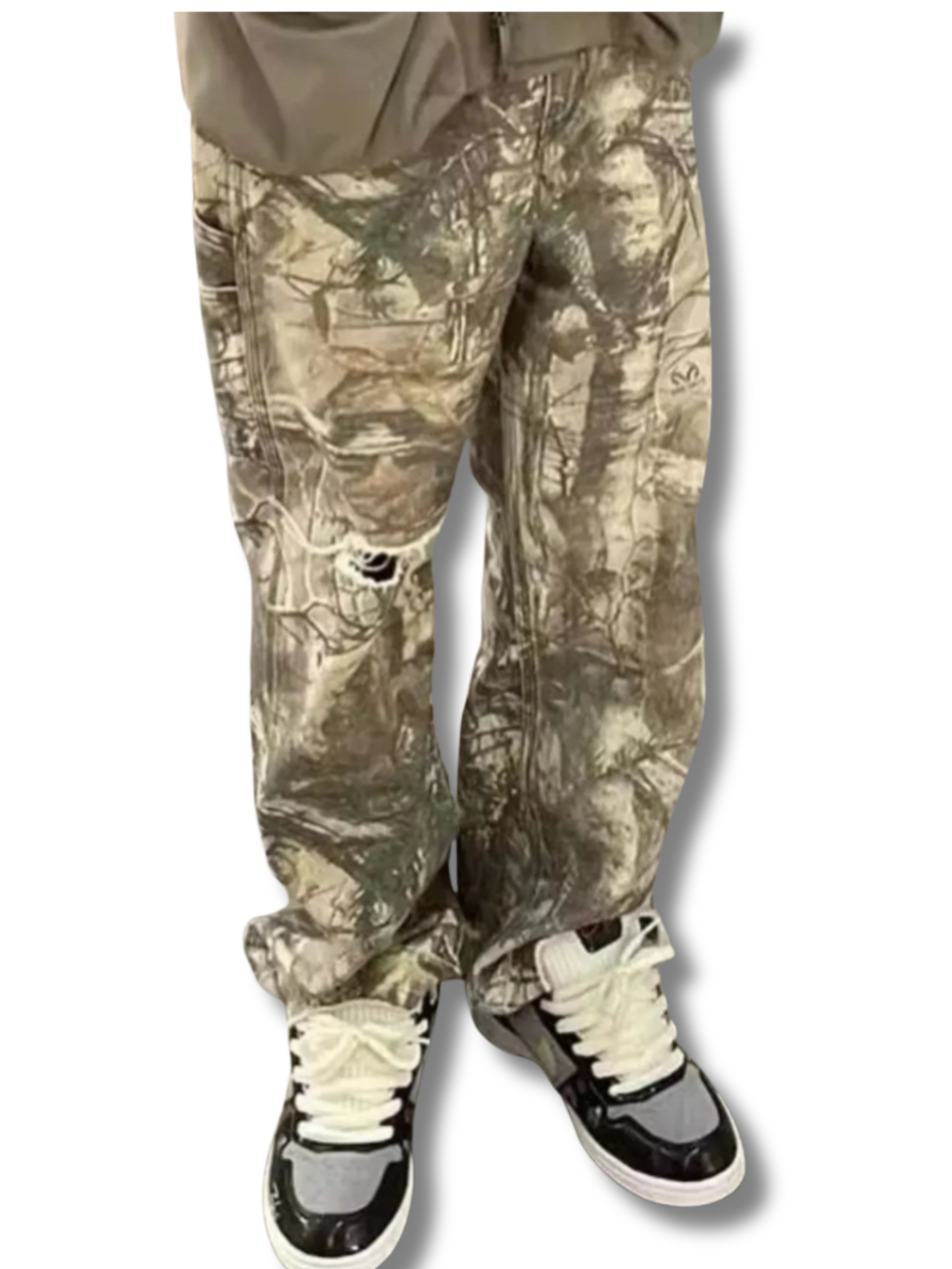Pantalon jeans cargo camouflage