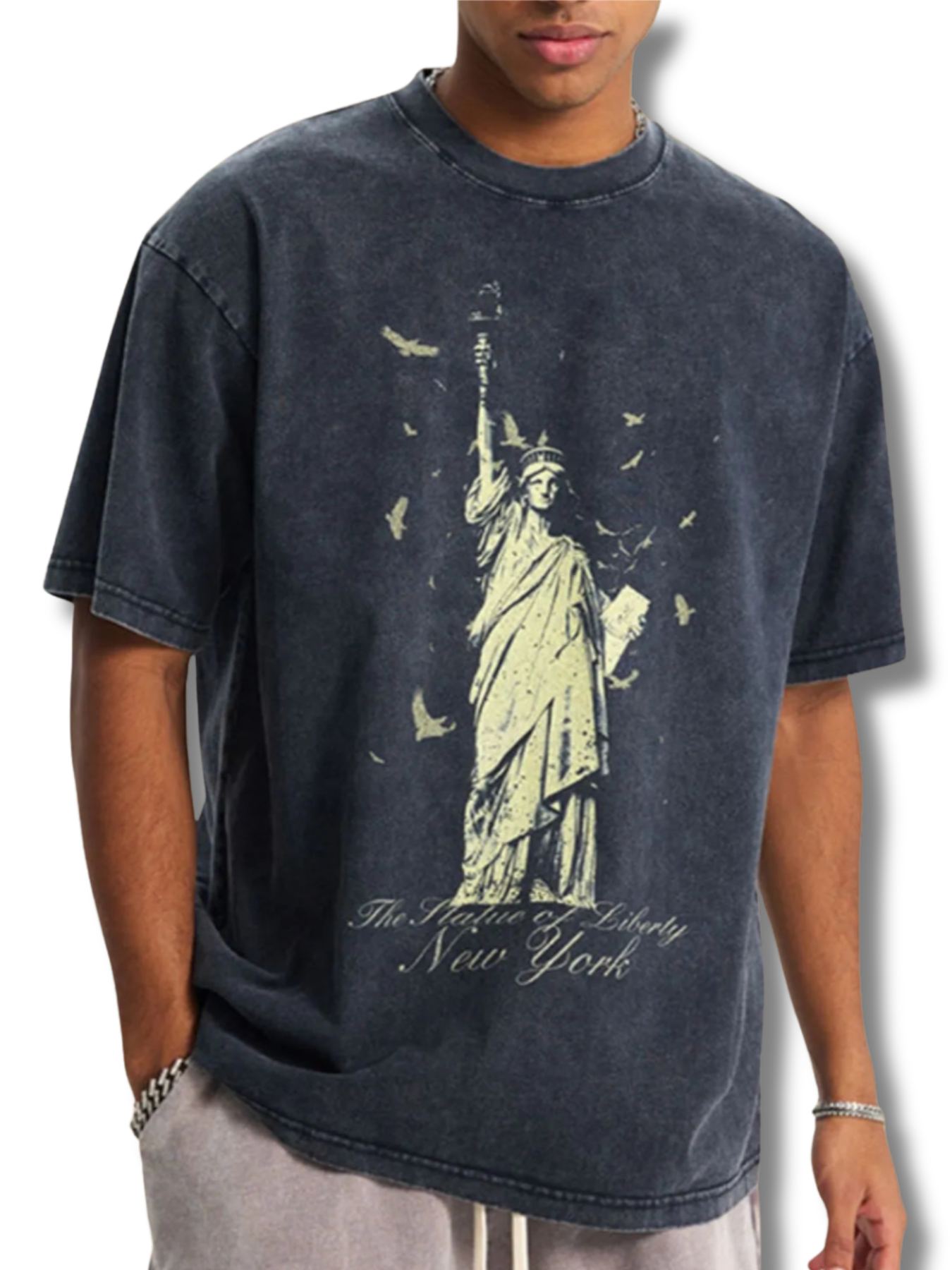 Tee-shirt oversize washed Liberty