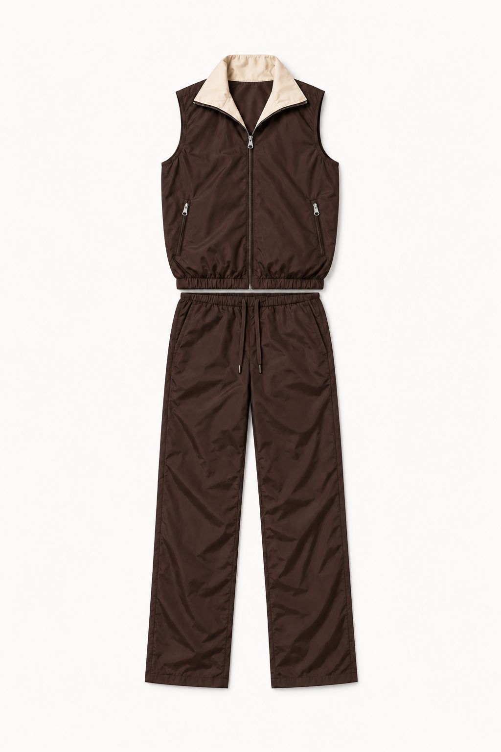 Ensemble sans manche hollandais Marron